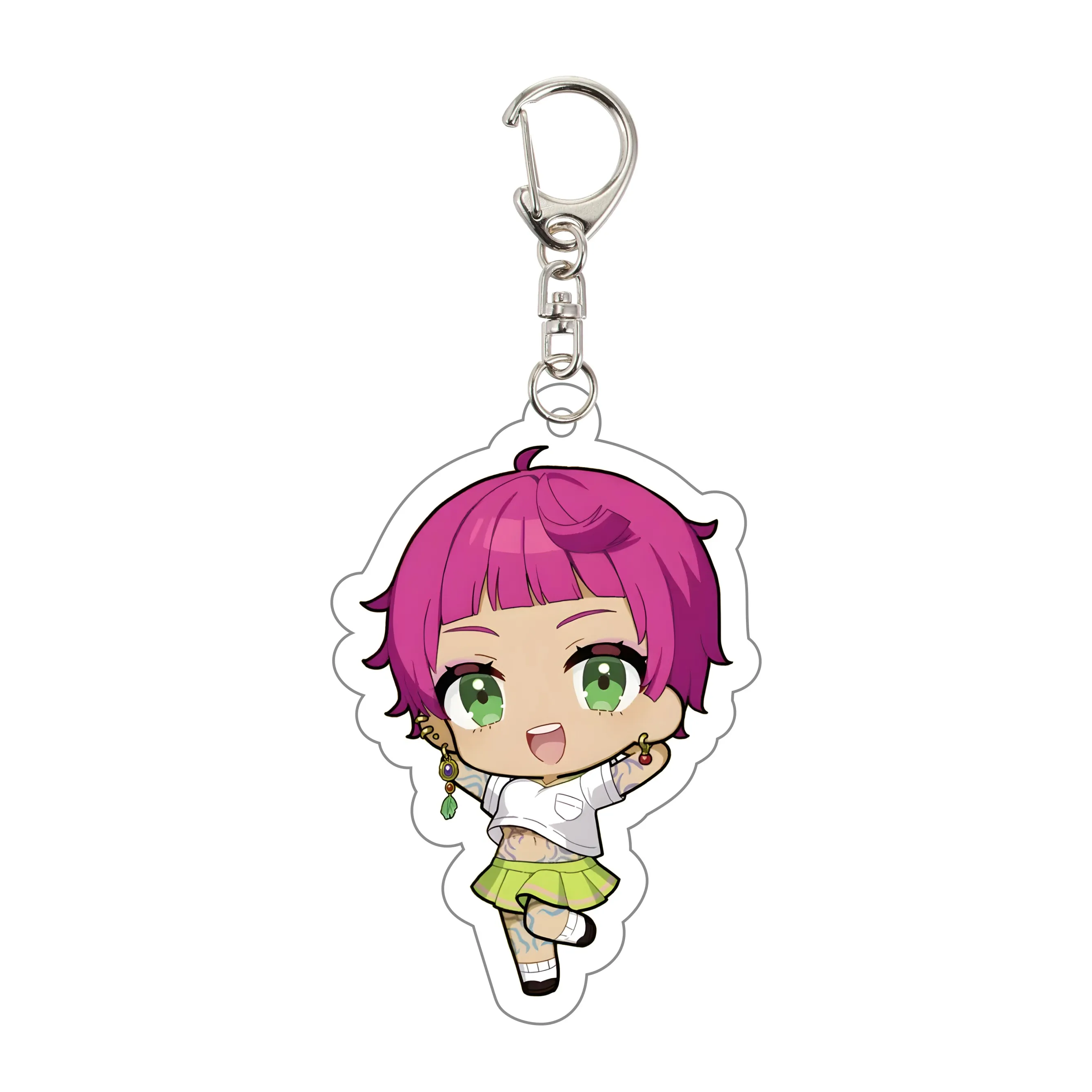 6 سنتيمتر Gnosia لطيف نمط سلسلة مفاتيح مصنوعة من الأكريليك Yuriko جينا Setsu ريمنان مفتاح سلسلة كيرينغ قلادة سلاسل ل اكسسوارات حقيبة المشجعين الهدايا #3