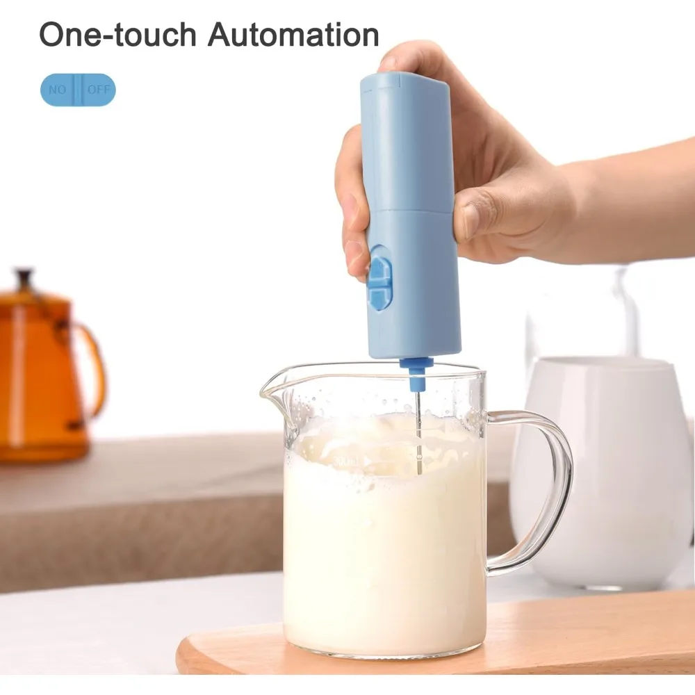 Portable Electric Milk Frother Handheld Battery Operated Mini Whisk for Coffee Latte Matcha