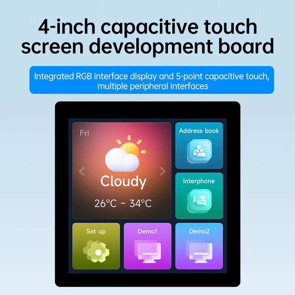 

ESP32-S3 4 inch LCD Capacitive Touch Screen 32-bit LX7 Dual Core Processor 2.4 Ghz Wifi Bluetooth Development Board Type-c USB