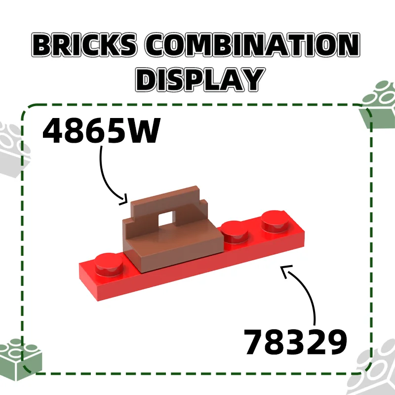 WANGE 236 stks/partij 0 Vierkante gat kleine kruk Bouwstenen Moc Kleur Accessoires Compatibel met Baksteen DIY Onderdelen speelgoed Gift