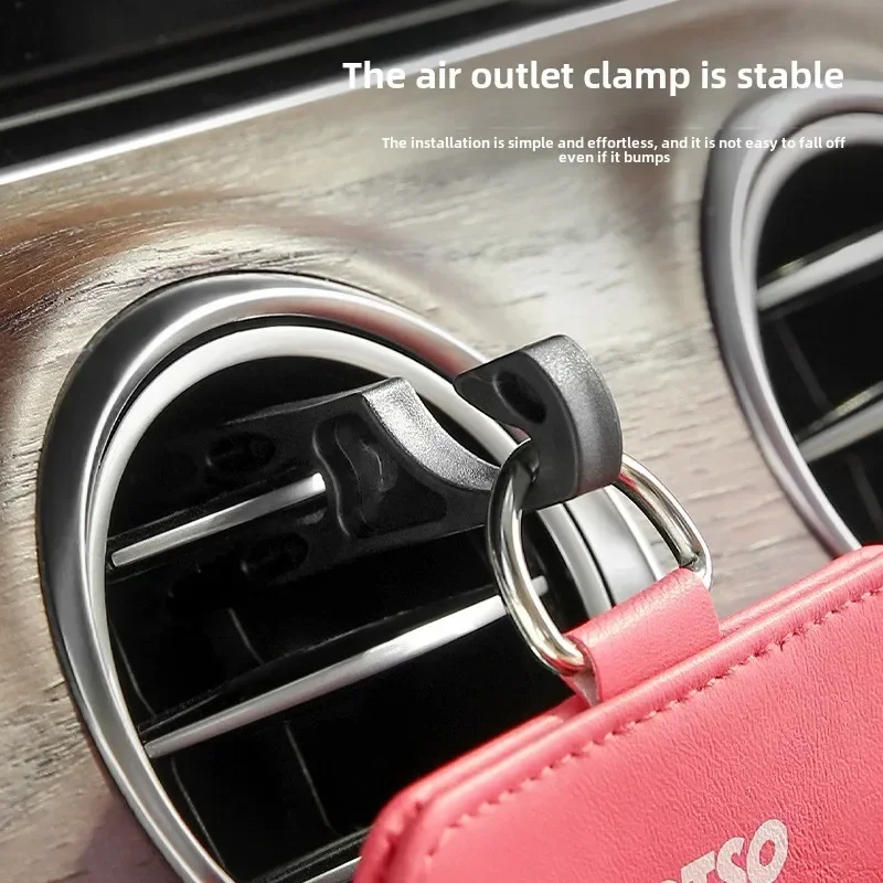 1 PC กระเป๋าเก็บรถ Car Air Outlet ถุงเศษซากสําหรับโทรศัพท์มือถือ Key แว่นตากันแดด Vent Dashboard Tidy แขวนหนังกล่อง