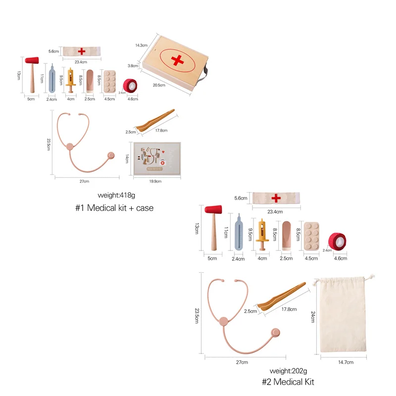 Doutor Pretend Playing Brinquedos para Crianças, Troca de Papéis, Acessórios para Bonecas, Aprendizagem, Brinquedos Educativos, Bebés, Presentes de Aniversário, 1 Conjunto