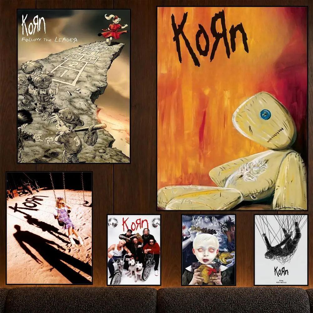 Band Korn Follow the Leader Nu Metal Poster Wall Art Print HD Aesthetic Artwork Waterproof Printing For Fans Home Decor Gift