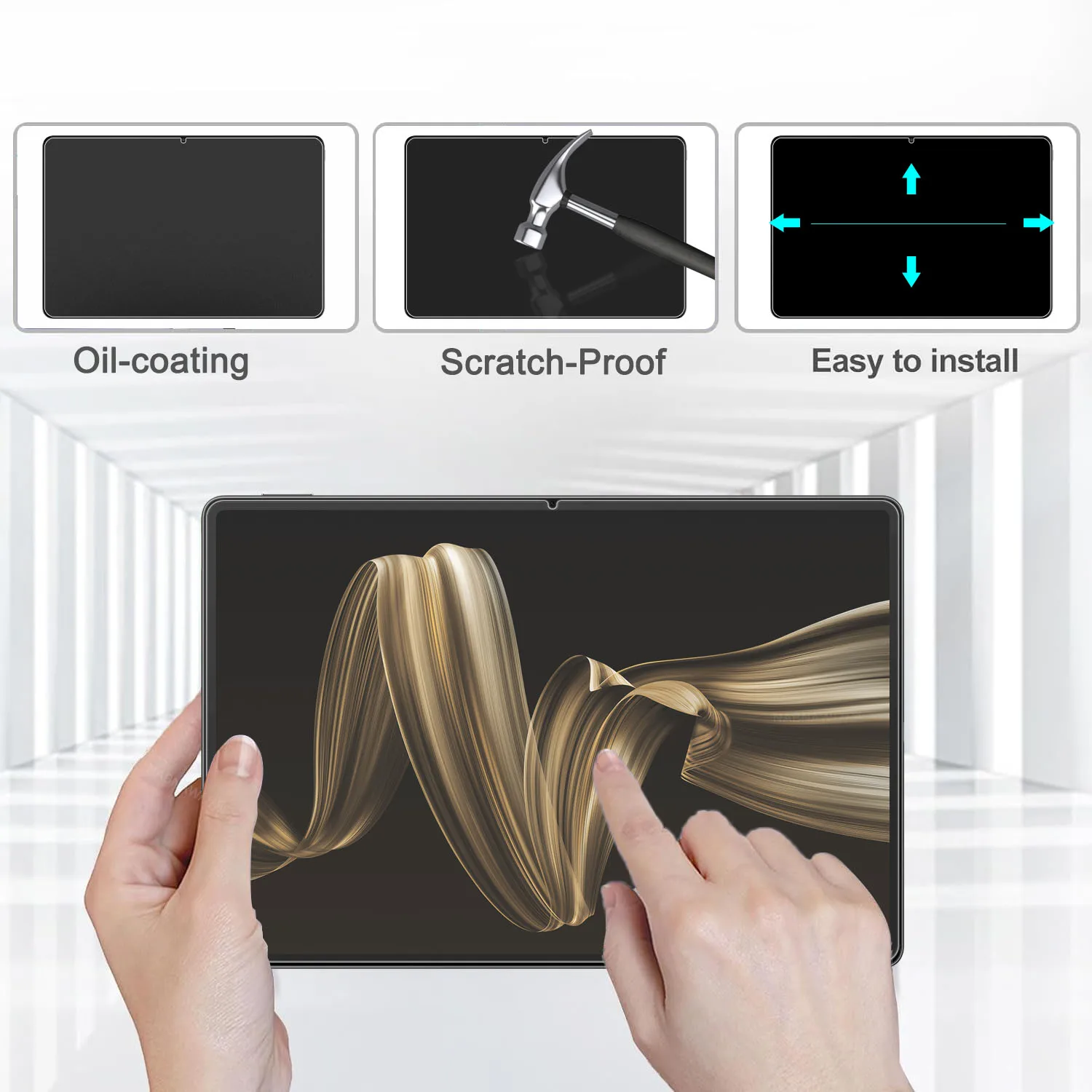 2 Pieces Ultra Clear Hard Tempered Glass Scratch Proof Screen Protector For Huawei MatePad Pro 12.2 2024 Tablet Protective Film
