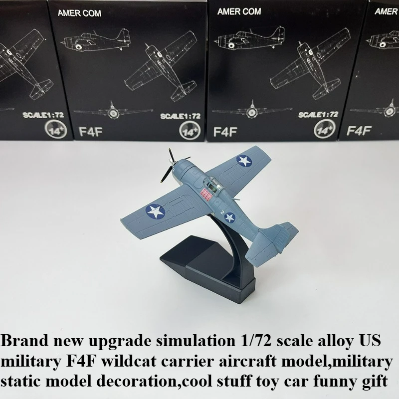 

Крутая игрушка-машинка, забавный подарок – Горячая новинка: Модель самолета F4F Wildcat из сплава, масштаб 1:72, коллекционные военные украшения, игрушки для детей