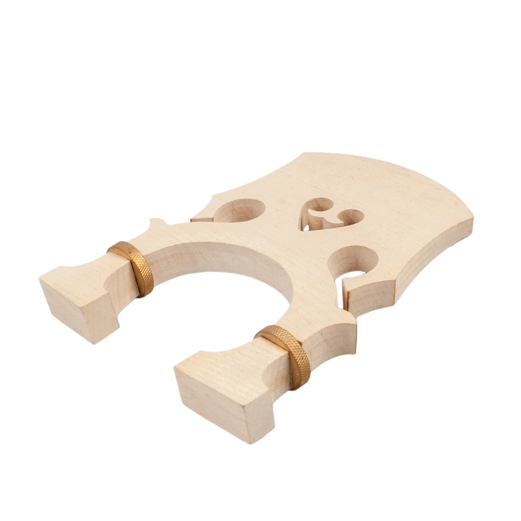 Adjustable Natural Maple Wood 4/4 3/4 & 1/2 Upright Bass Height Bridge Double Bass Bridges Unfitted Top With Brass Adjusters