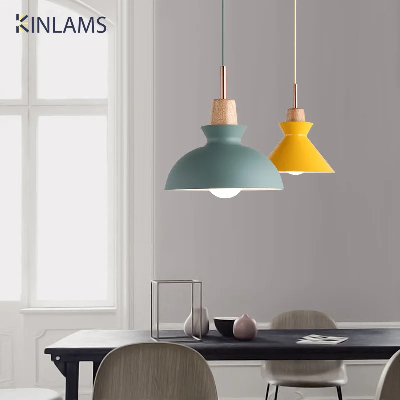 

Nordic Modern Macaron Ceiling Pendant Lamps Living Room Dining Table Hanging Lights Home Decoration Small Chandelier Lighting