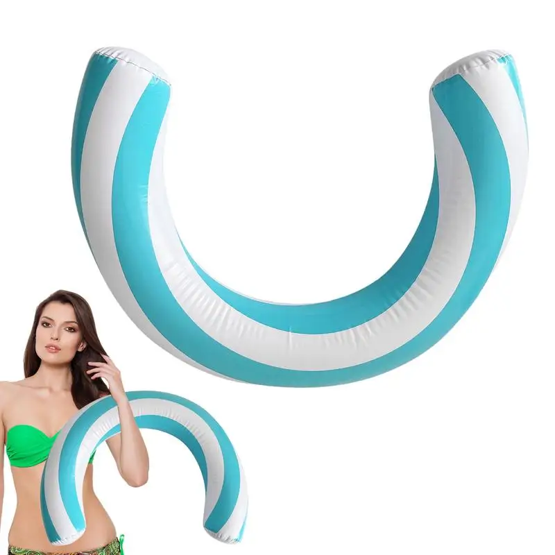 

Inflatable Curved Pool Noodles Swimming Pool U Shape Buoyancy Stick Classic Striped Design Toy For Home/Outdoor Garden Pools