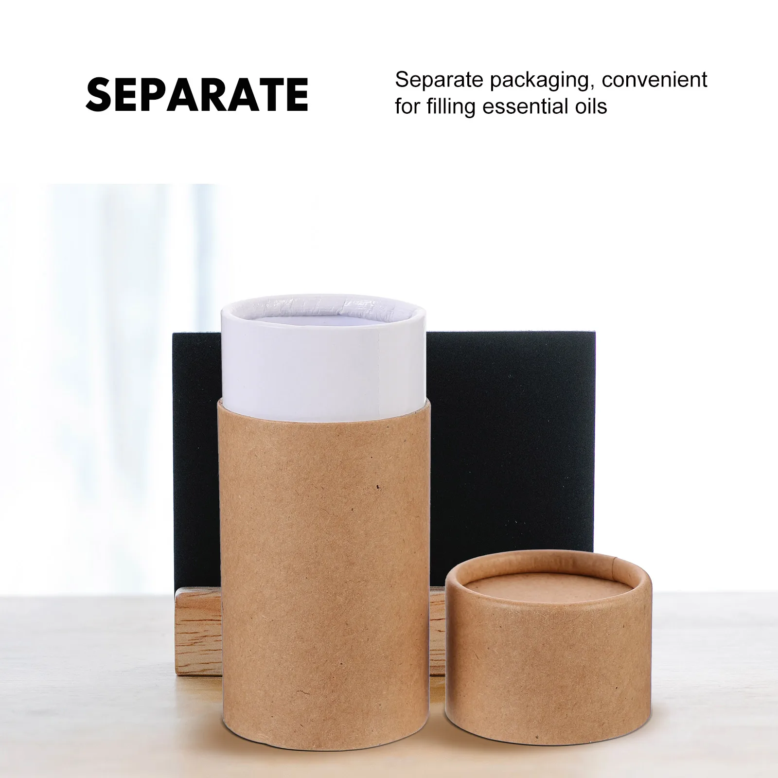 

10 Pcs Essential Oil Bottle Packaging Box Packing Boxes Carton Cardboard Round Paper Tube Face Mounting Travel for Bottls