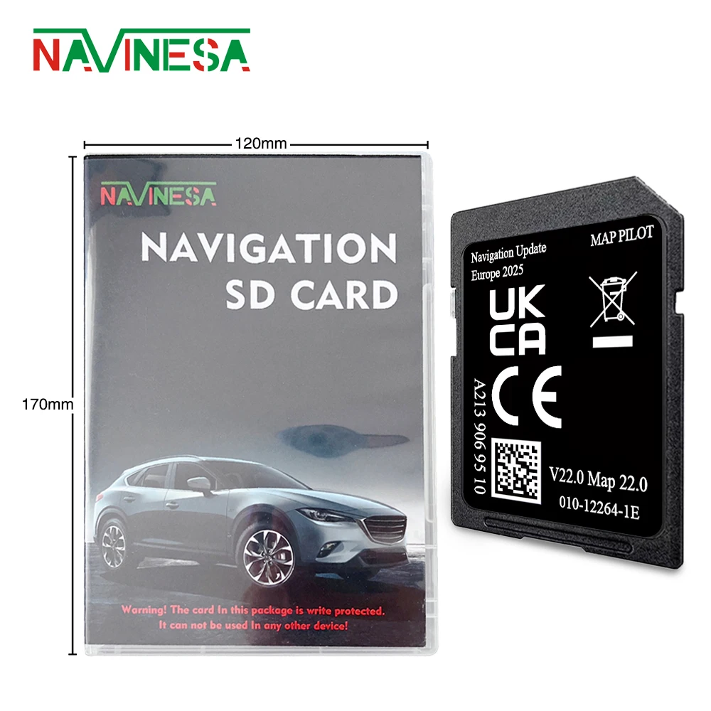A2139069510 V22 SD Card Map Pilot Use Europe 2026 map for Mercedes GLC class X253 2015-2019 Car Navigation Accessories