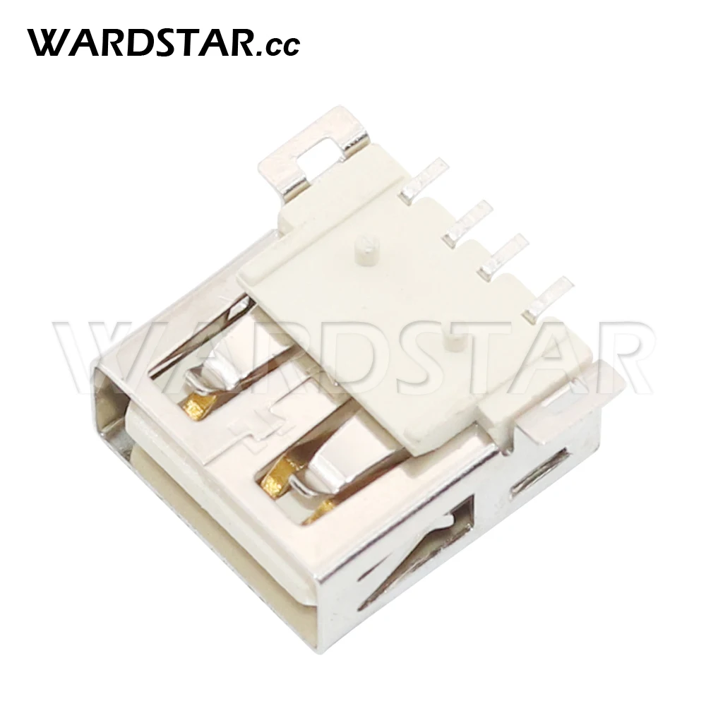 10Pcs USB Type A Standard Port Female Solder Jacks Connector PCB Socket USB-A type SMT 4Pin Electric Terminals