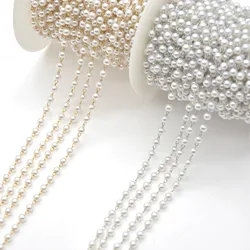 2 Meter Pearl Chain Copper Chains For DIY Jewelry Making Supplie Necklaces Bracelet Clothing Accessories