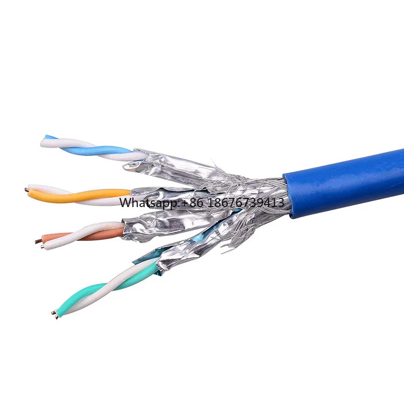 Cat6A Copper Communication Cables Cat 6A twisted pair Pvc Jacket Communication Cables pure copper shielded Cable