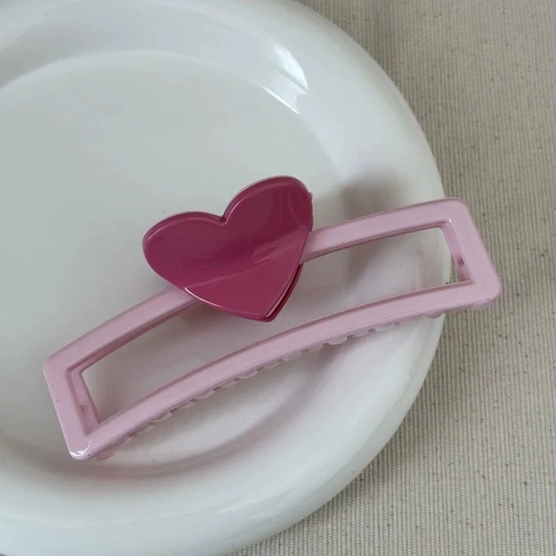 1 Stück Liebe Haarspange Dopaminfarben Serie Hai Clip für Frauen Kopfbedeckung Mode Haarklammern Hochsteckfrisur Haarnadel Geeignet für den täglichen Gebrauch – Detail 6