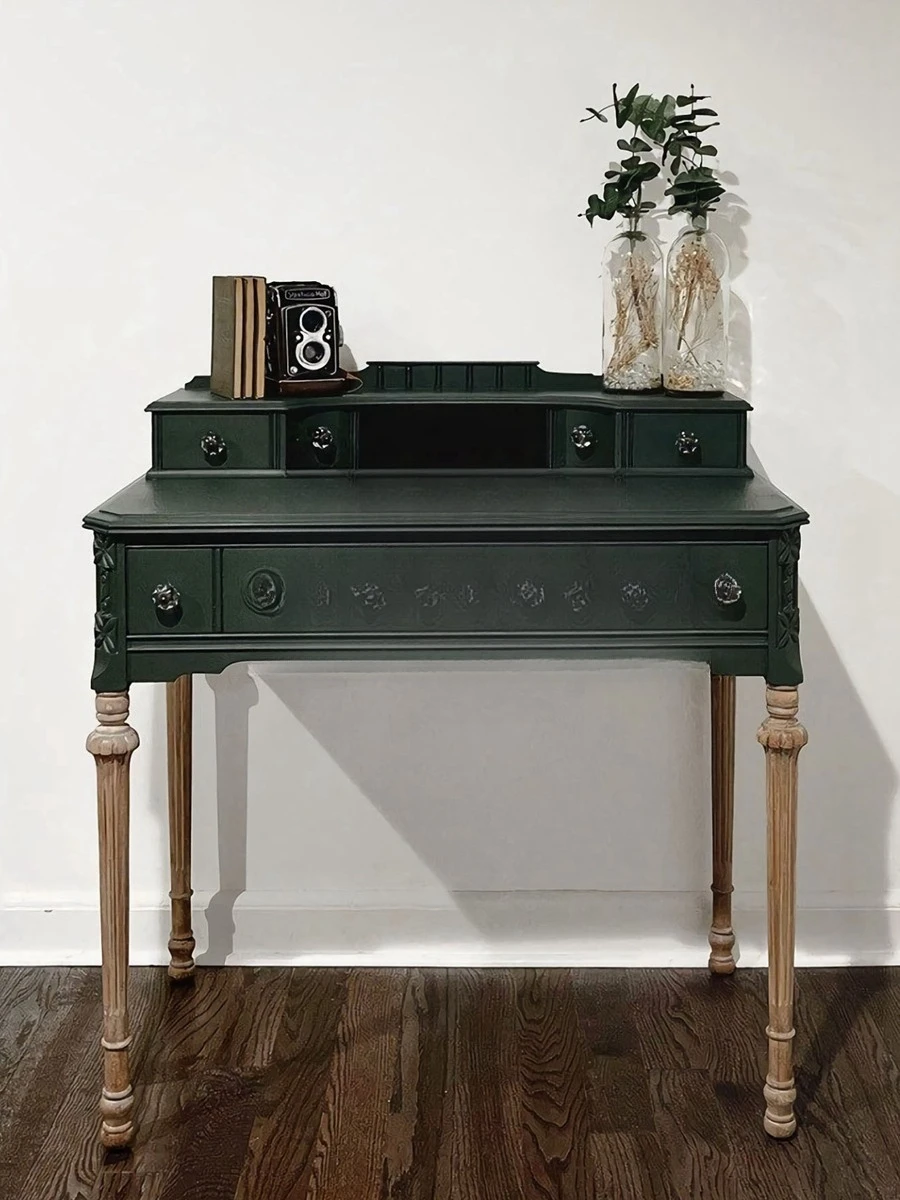 French light luxury desk, modern simplicity and high-end solid wood carved bedroom dresser