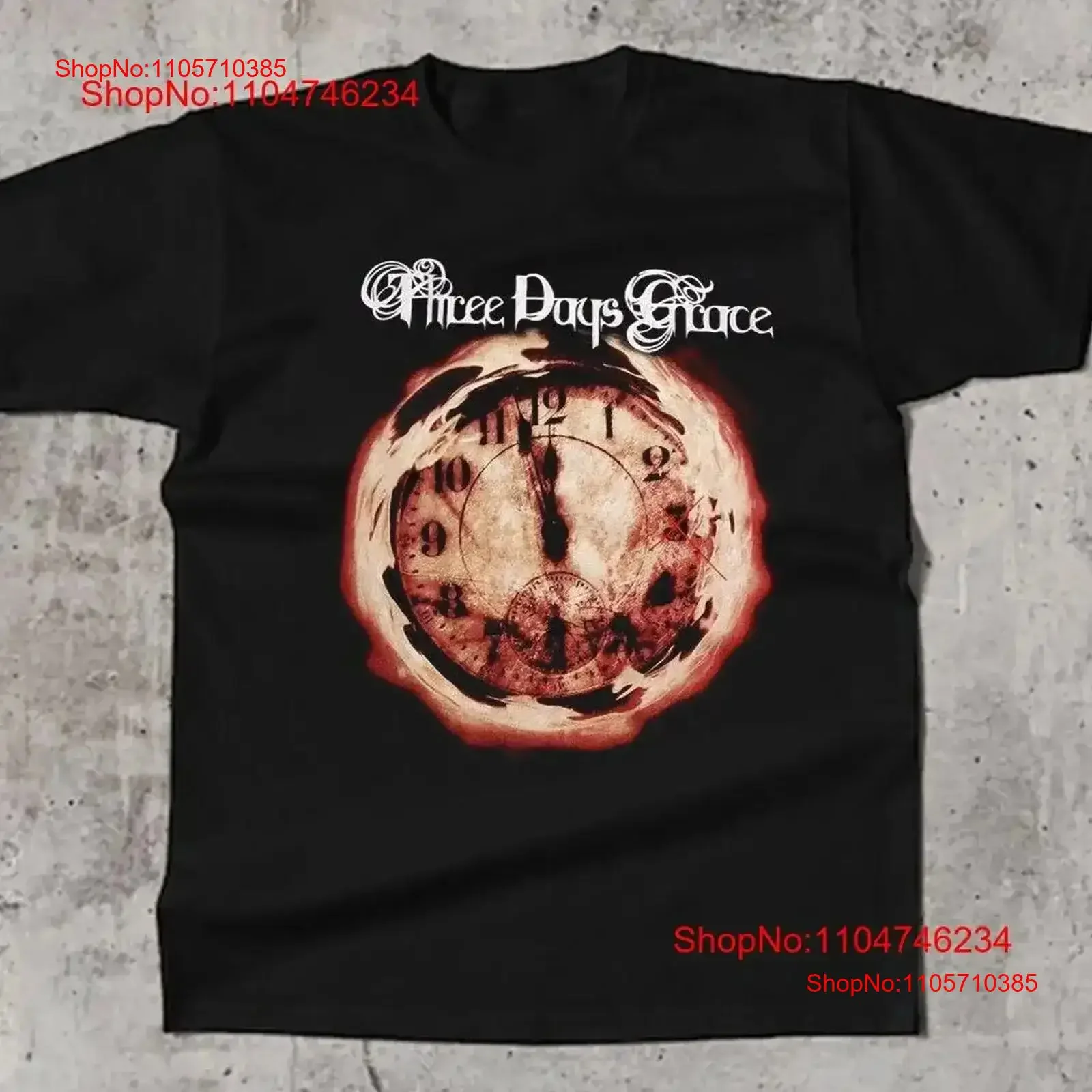 Hot Three Days Grace Clock New S 234XL T Shirt C842 vintage Washed Versatile homme Slightly Comfortable Breathable streetwear