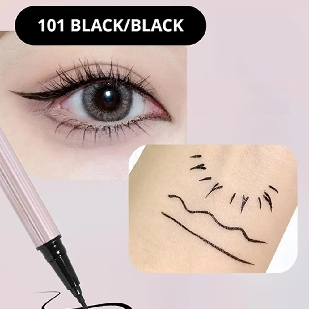 Ultradünner schwarzbrauner Eyeliner-Stift für die untere Wimpern, wasserdicht, langlebig, glatt liegend, Seidenraupenaugen-Liner-Stifte, Augen-Make-up-Tools