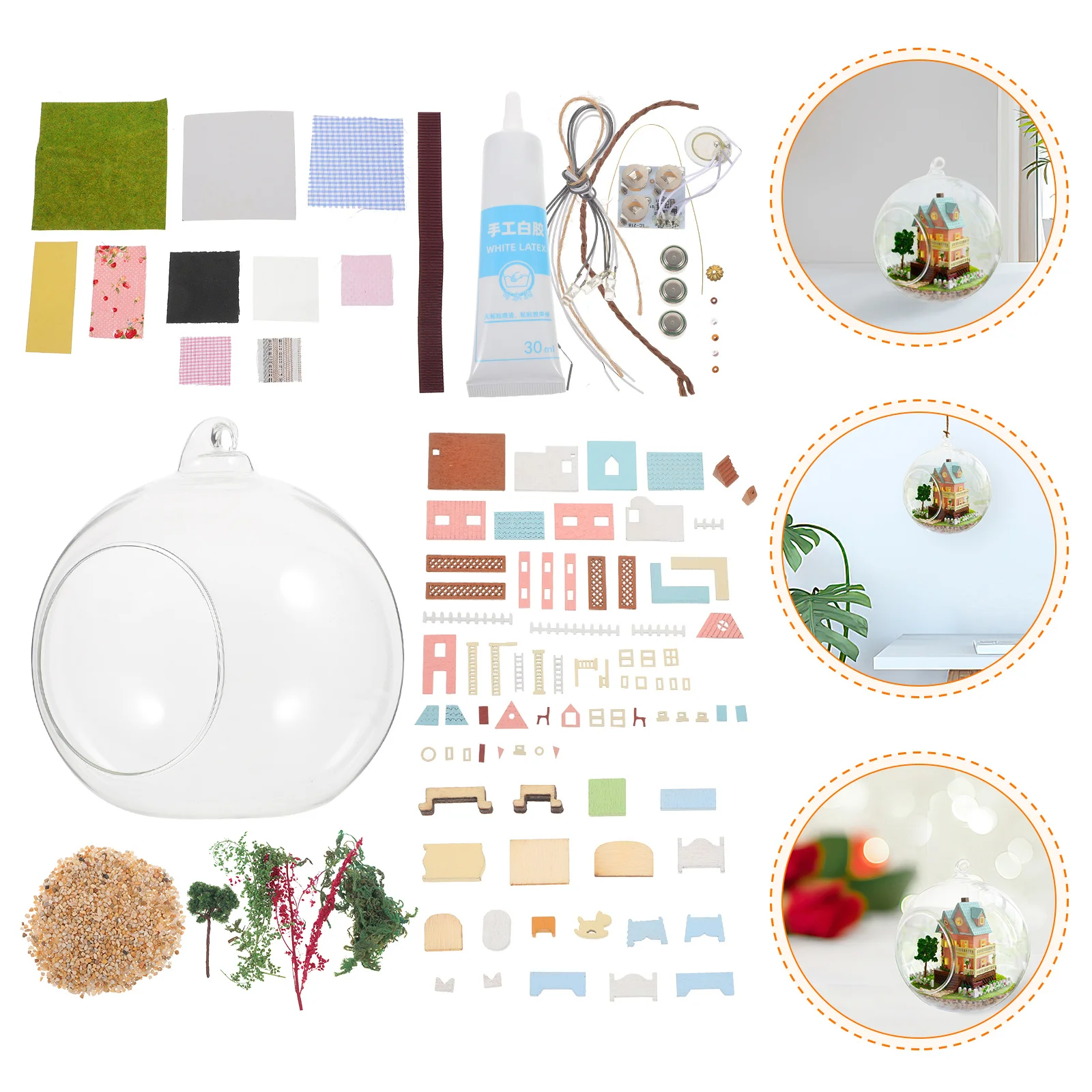 

Glass House DIY Craft Kit for Adults Kids Creative Mini Structure Building Kit Enhances Patience Observation Skill