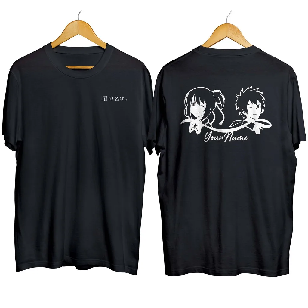 T-Shirts distro anime YOUR NAME COUPLE - KIMI NO NAWA/YOUR NAME 100% cotton combed 30s