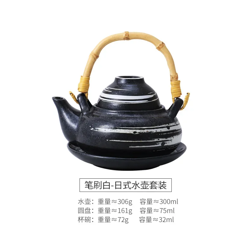 Japanese ceramic teapot retro cuisine restaurant seafood soup pot household hand pot wholesale creative small soup pot
