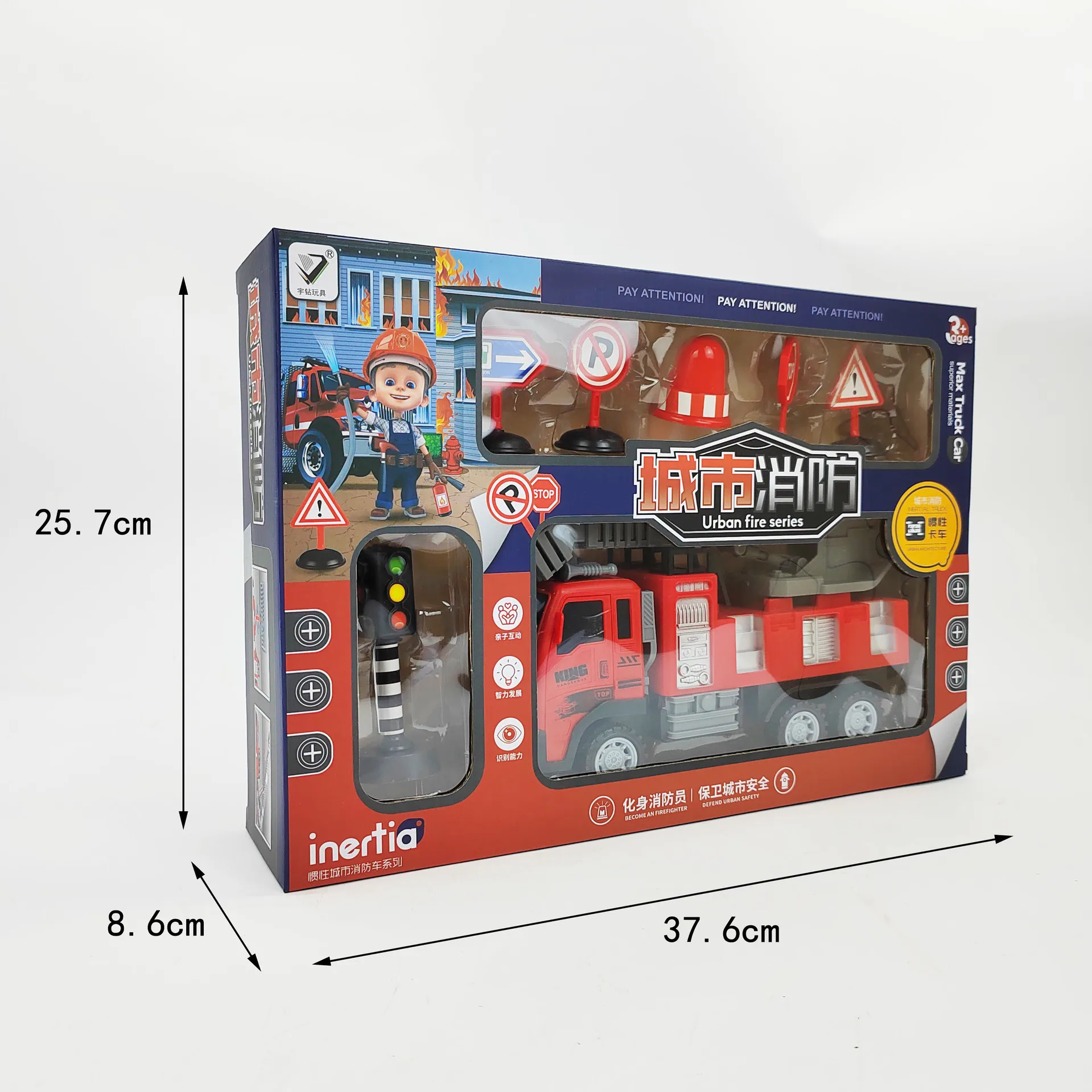 Simulation Boy Inertia Truck Fire Engine Scene Set Toy Random Delivery One