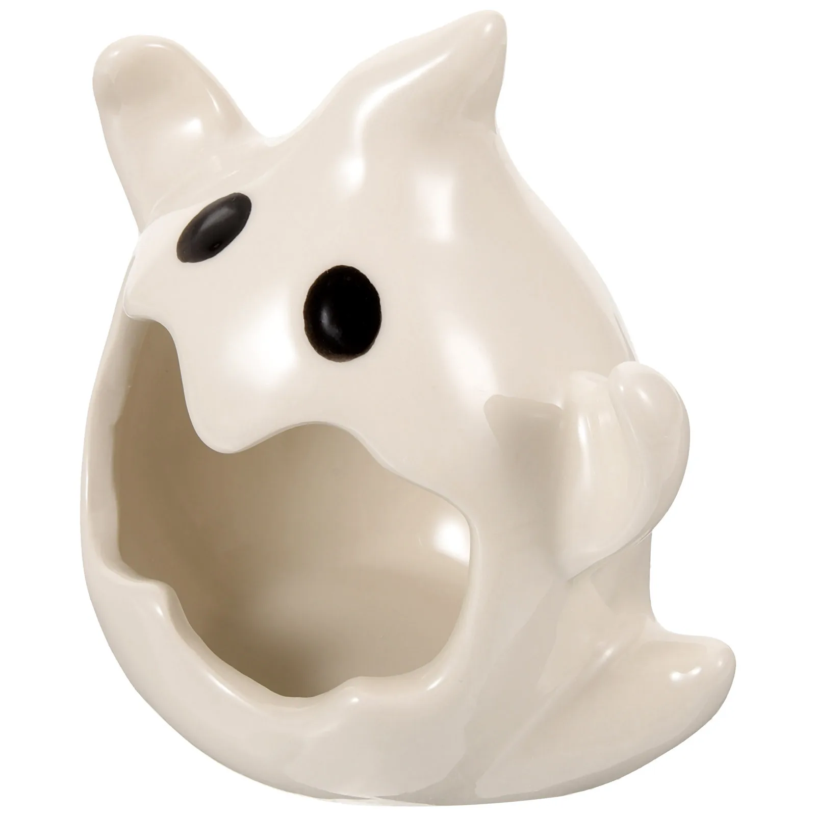 

Ceramic Halloween Ghost Holder Decorative Candlestick Unique Ghost Shape Stand Tabletop Ornament Festival Party