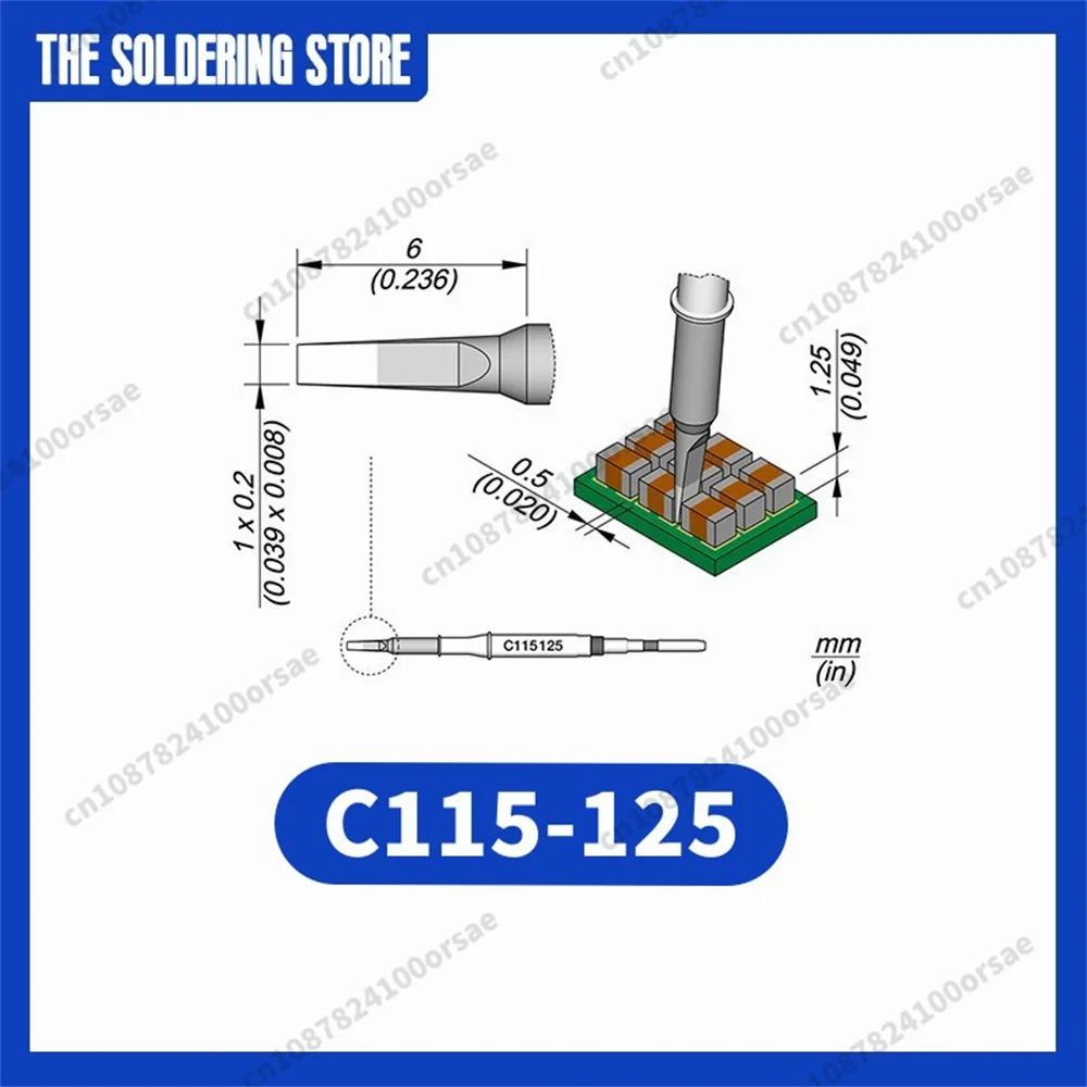 C115 125 Cartridge for JBC NASE/NANE SUGON AIFEN T115 Soldering Handle, жало C115 Tip Replacement Accessory Tool