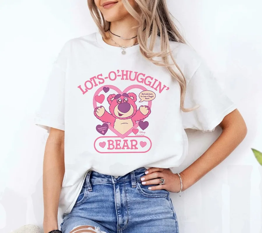 

Lotso Strawberry Scented Bear Lots-O'-Huggin' T-Shirt Lotso Huggin Bear Tee Disneyland Matching Shirt