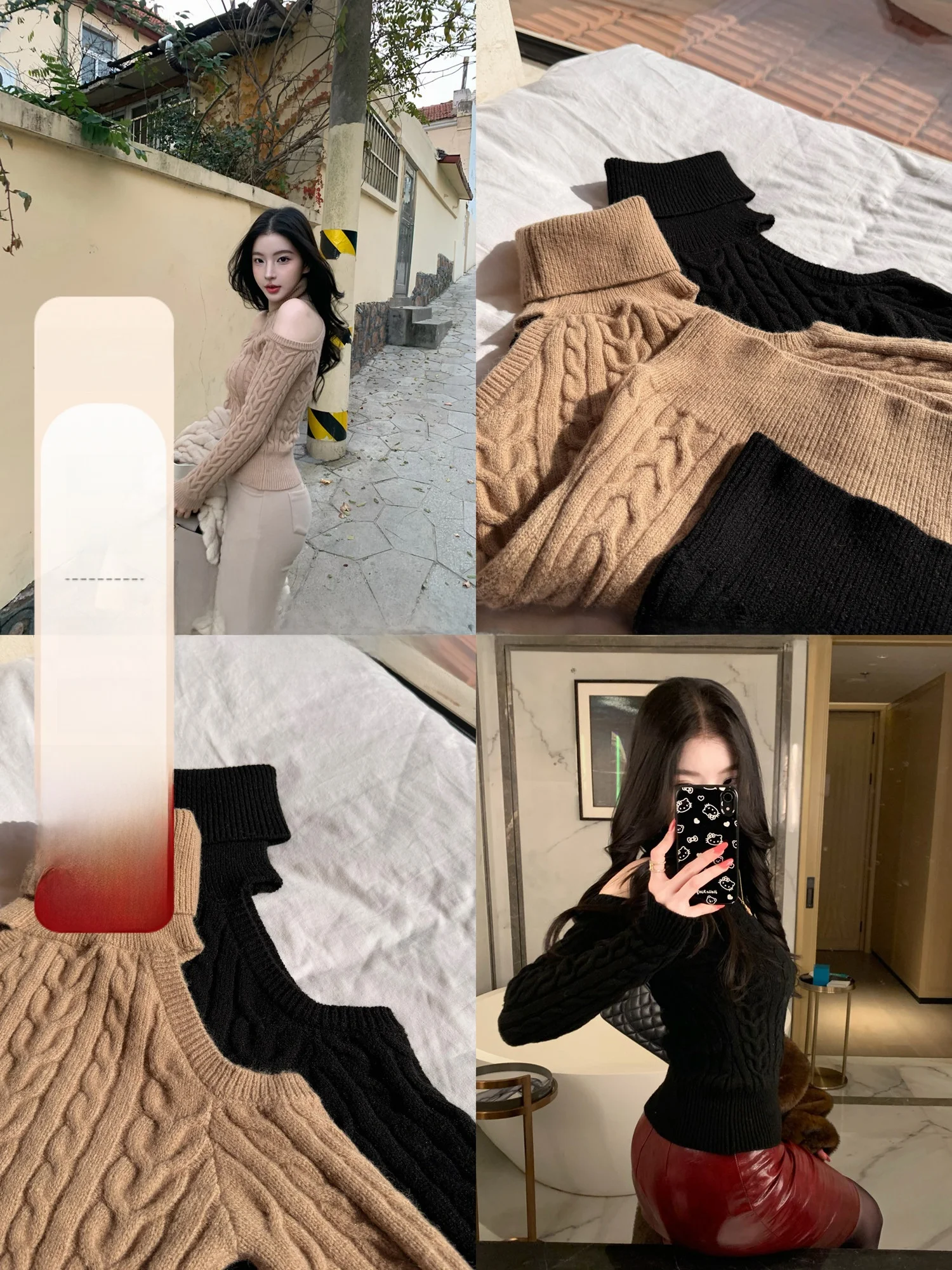 

Женский свитер с высоким воротником и перекрестными плечами, длинный рукав, осенне-зимний, приталенный, базовый, повседневный, из мягкой ткани