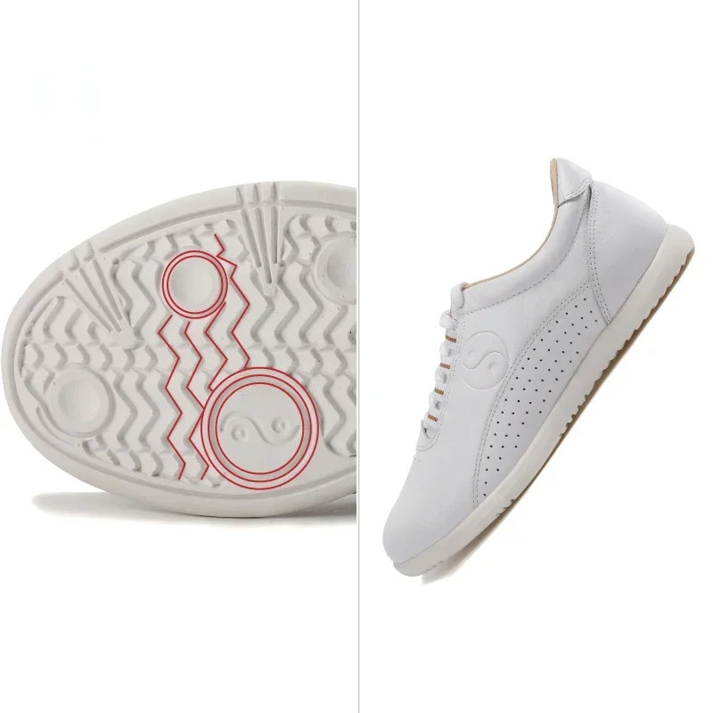 Genuine Leather Kung Fu Tai Chi Shoes Martial Art Shoes Wushu Sport Sneakers Cowhide Leather Unisex Men Women 2022 Custom