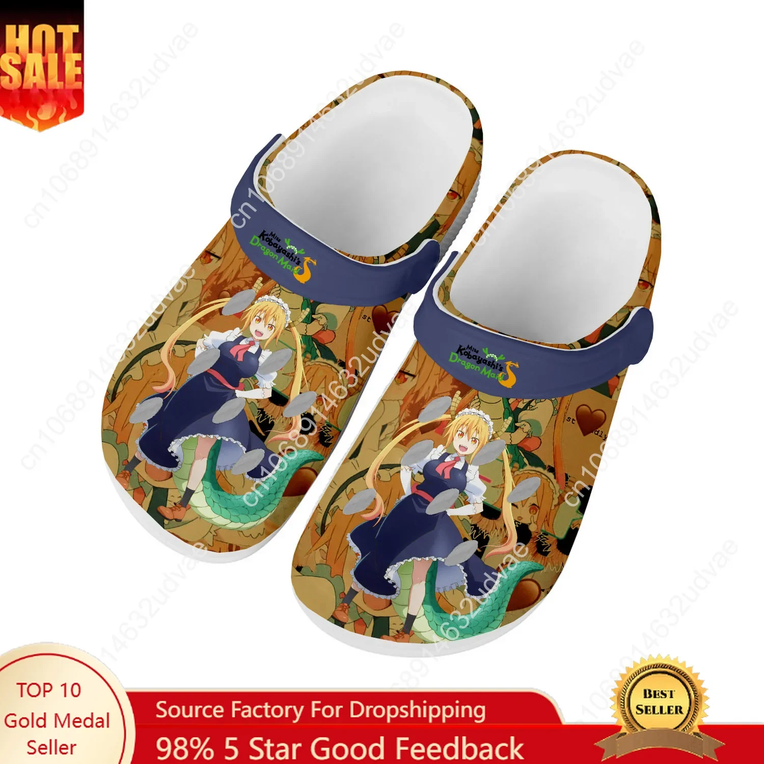 

Miss Kobayashi Dragon Maid Tohru Water Shoes Mens Womens Home Garden Clogs Customizd Sandals Beach Breathable Hole Slippers