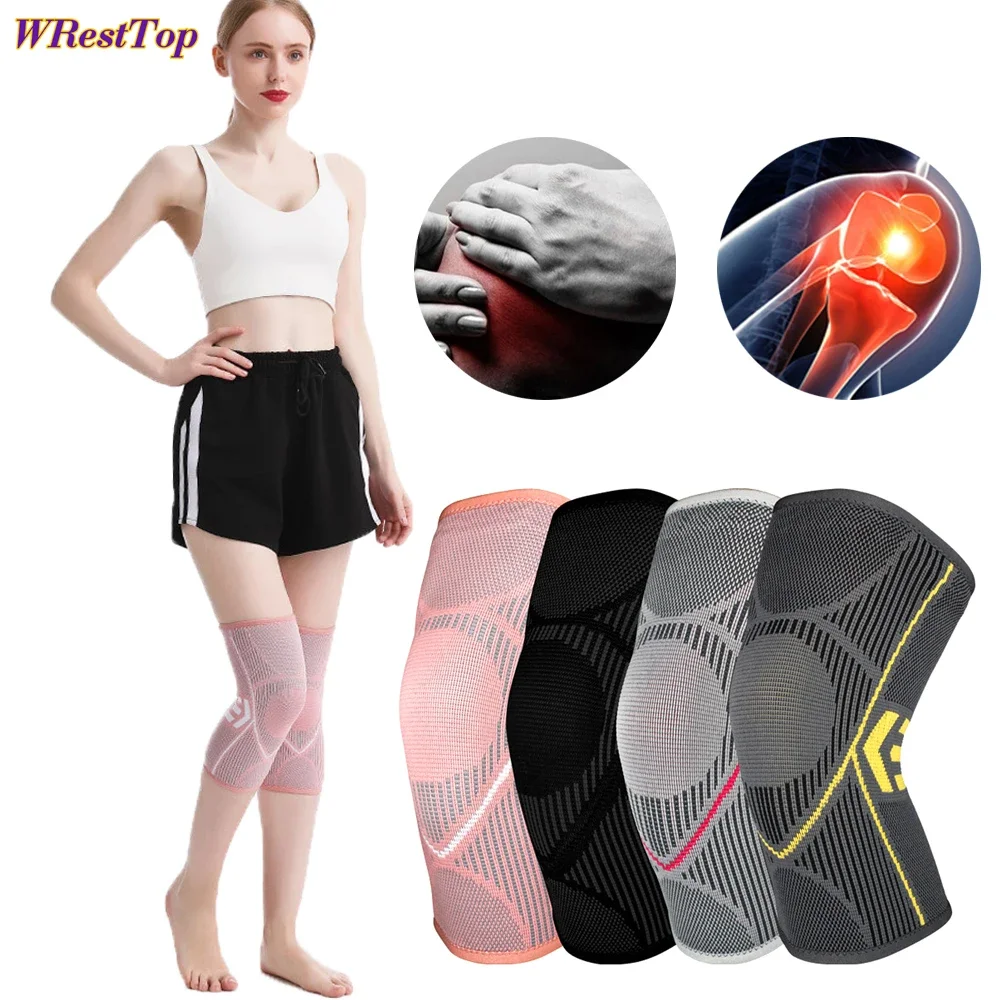 1Pair Knee Brace Compression Sleeve for Men Women Support Running Knee Pads for Meniscus Tear, ACL, Arthritis, Joint Pain Relief