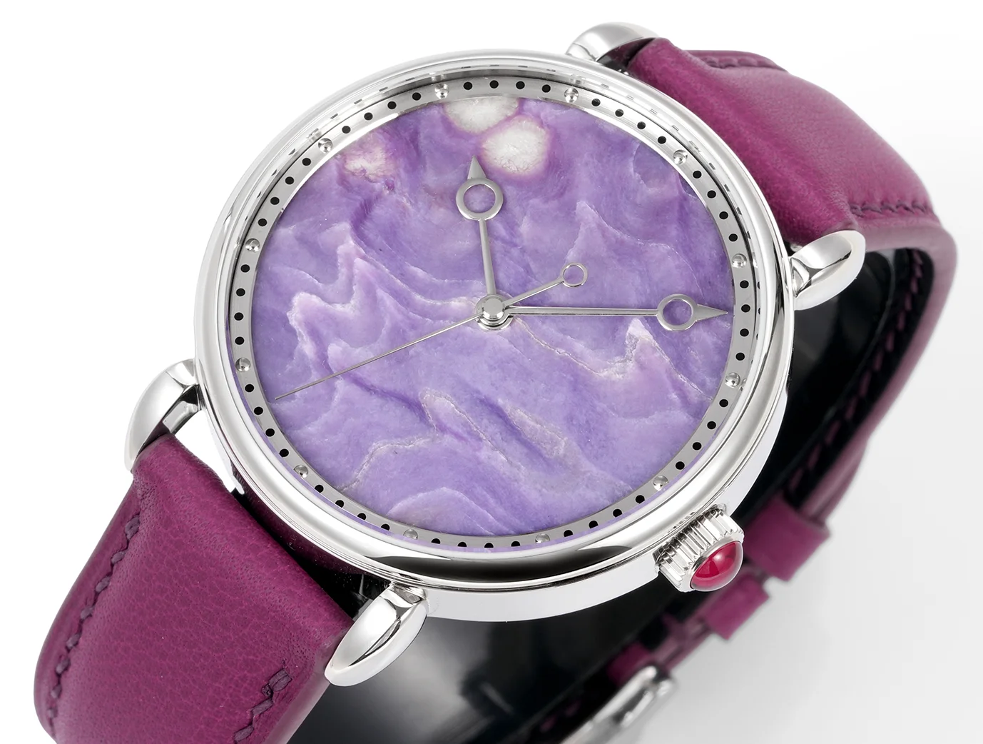 HUASUO Men Luxury Automatic Mechanical Watches 2892 /SW300 Movement Charoite Stone Dial Sapphire Waterproof Business Wristwatch