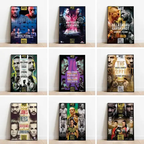 Famous Boxing Legends Posters Fighting UFC 217-248 JONES ALDO Poster Canvas Print Painting Wall Decor Gym Home Mural Cuadros