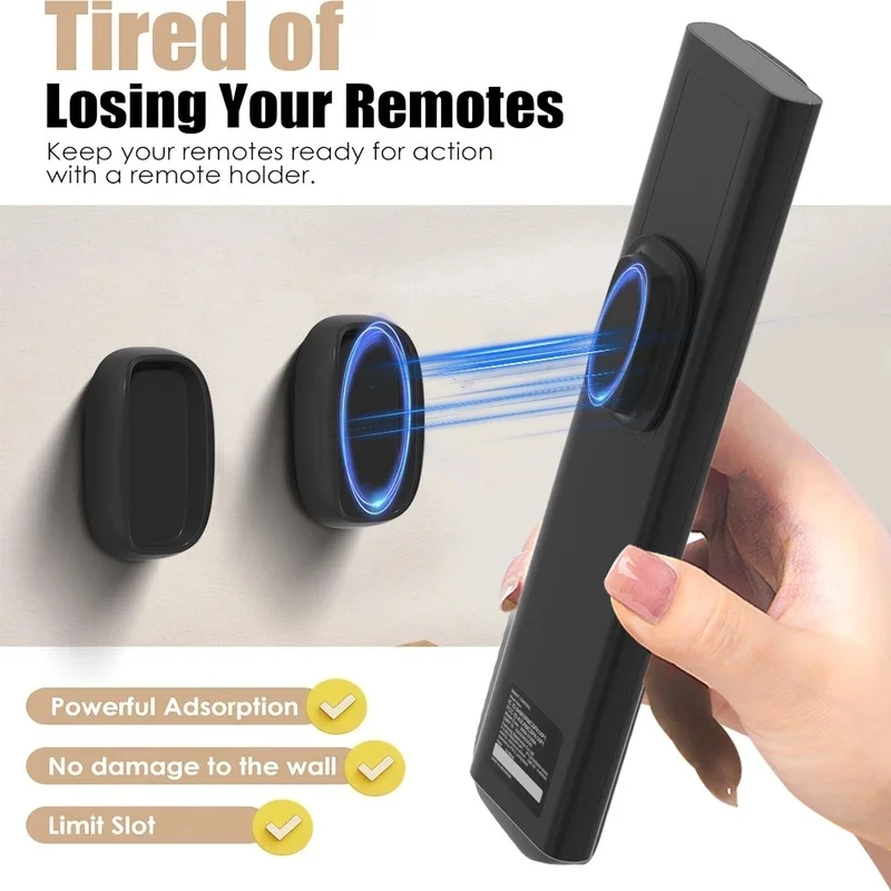 1Pcs Magnetic Wall Mount Remote Control Holder Strong Adhesive Hook Storage For TV AC Air Conditioner Remote