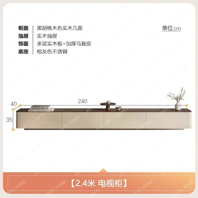 

ZC легкий роскошный минималистичный круглый журнальный столик в стиле ретро, комбинированный домашний гостиной, высококачественный кожаный журнальный столик-седло