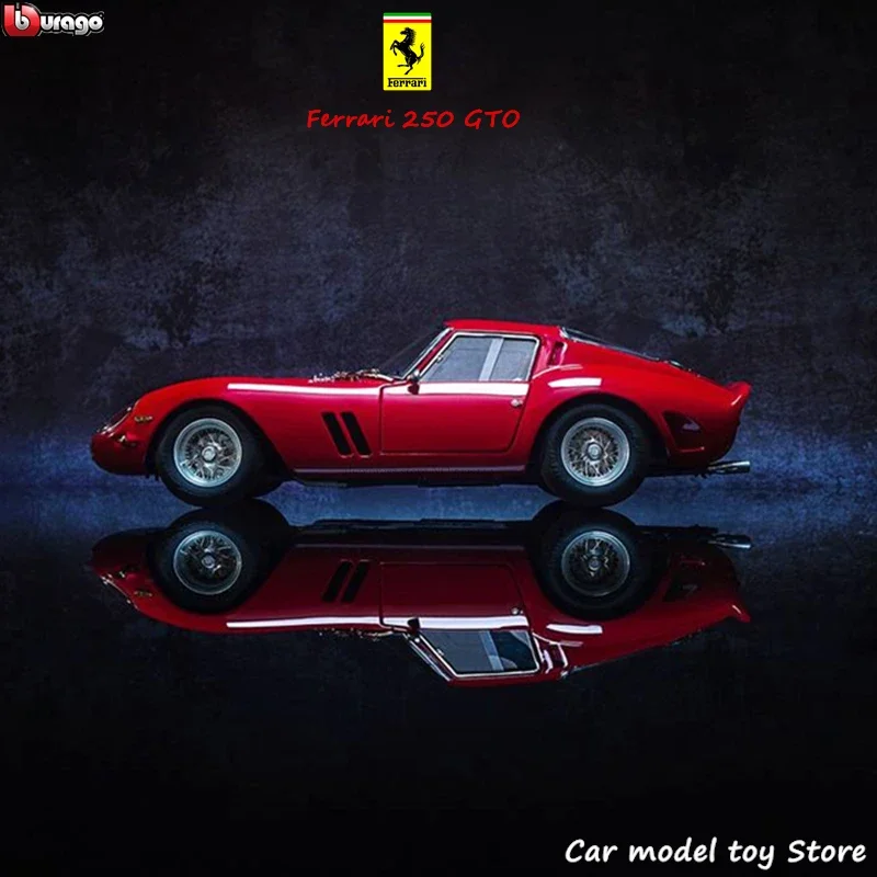 Bburago 1:24 Ferrari 250gto collection manufacturer authorized simulation alloy car model crafts decoration collection toy tools