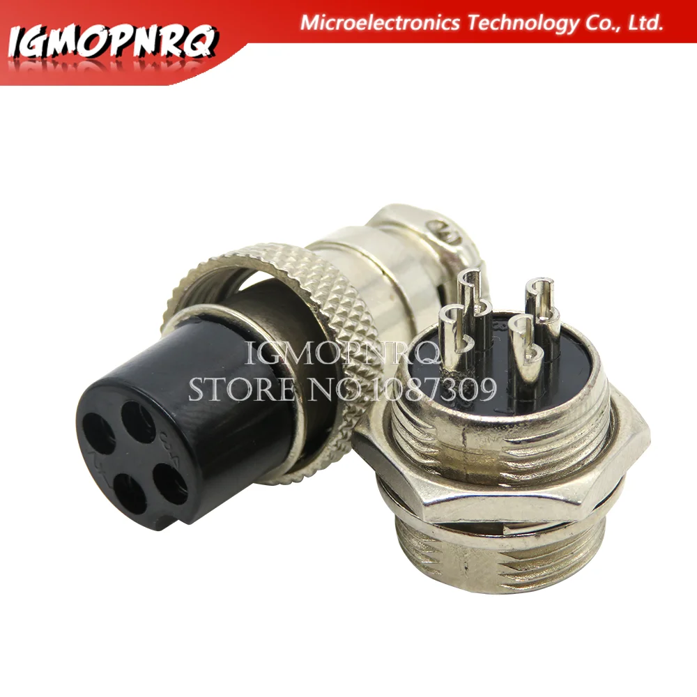 1Set GX16 2/3/4/5/6/7/8/9 Pin Male & Female 16mm ibuw Metal Circular Aviation Connector Socket Plug 2PIN 3PIN 4PIN 5PIN 6PIN