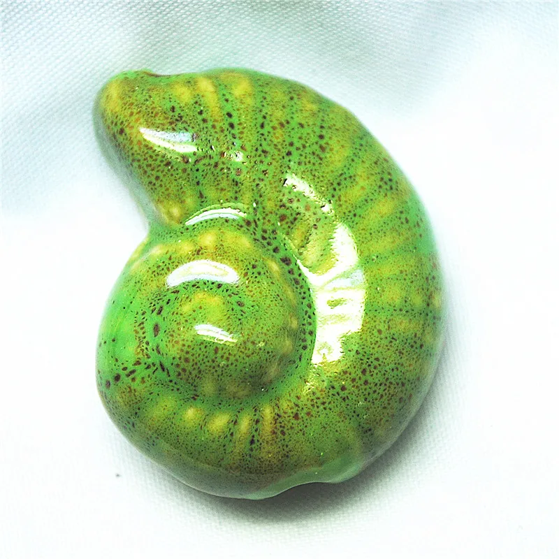 6PCS New Ceramic Matching Beads Conch Seasnail Big SIZE 40X33MM Middle Hole Through Beads DIY Women JEWELRY