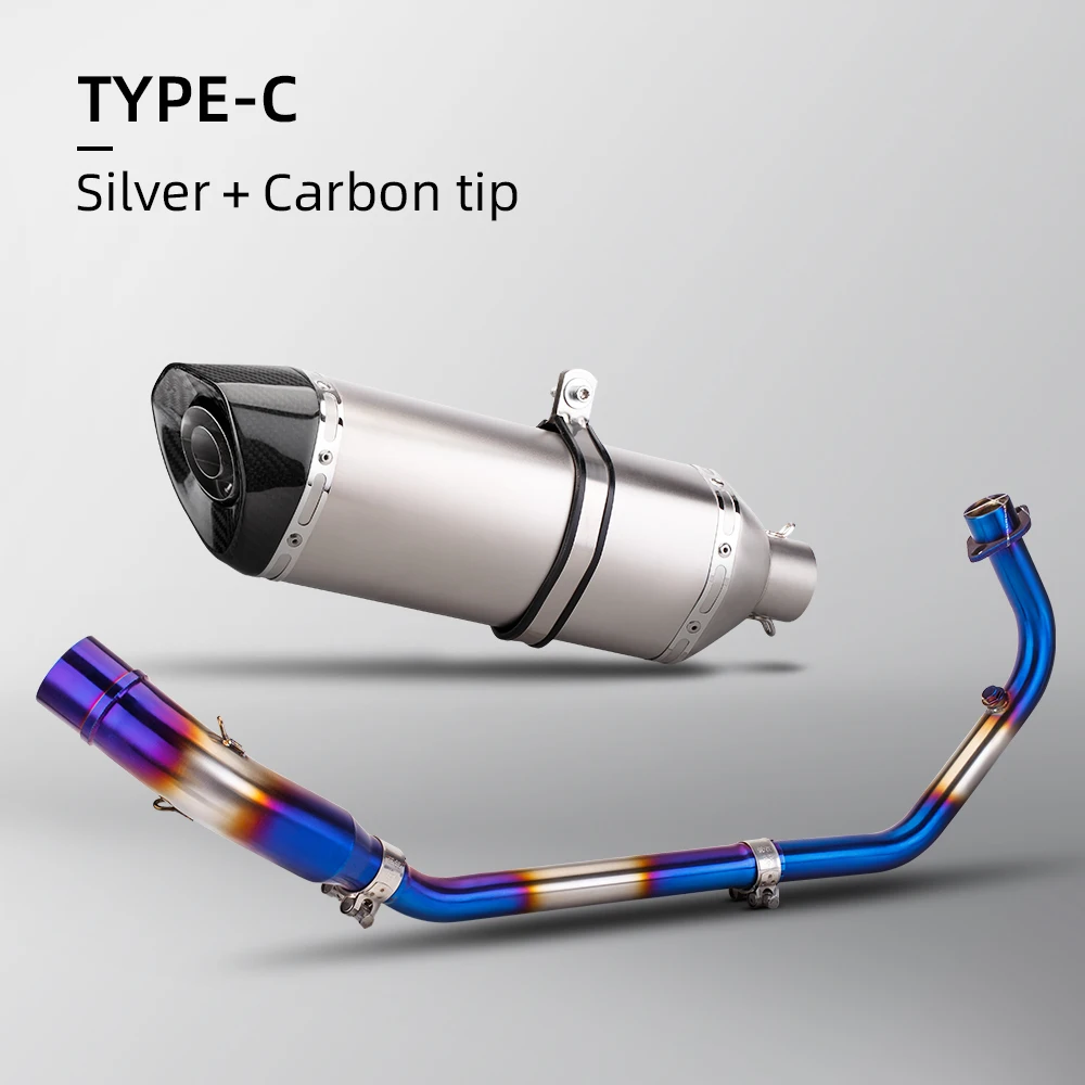 

Motorcycle Exhaust Full System Kit Headers Front Line Pipe Muffler With DB Killer Slip On Line For Honda CBR150R CBR125R 2017-21