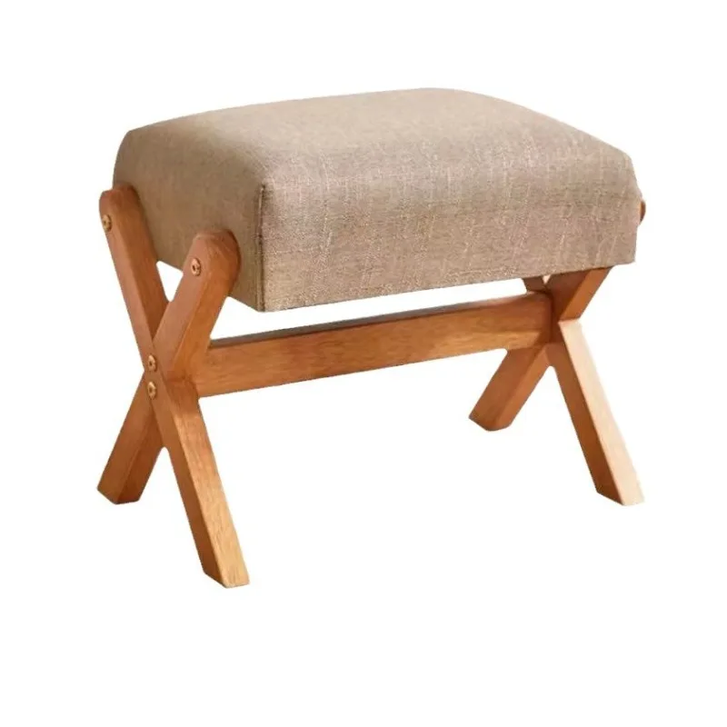 

Japanese shoe changing stool solid wood