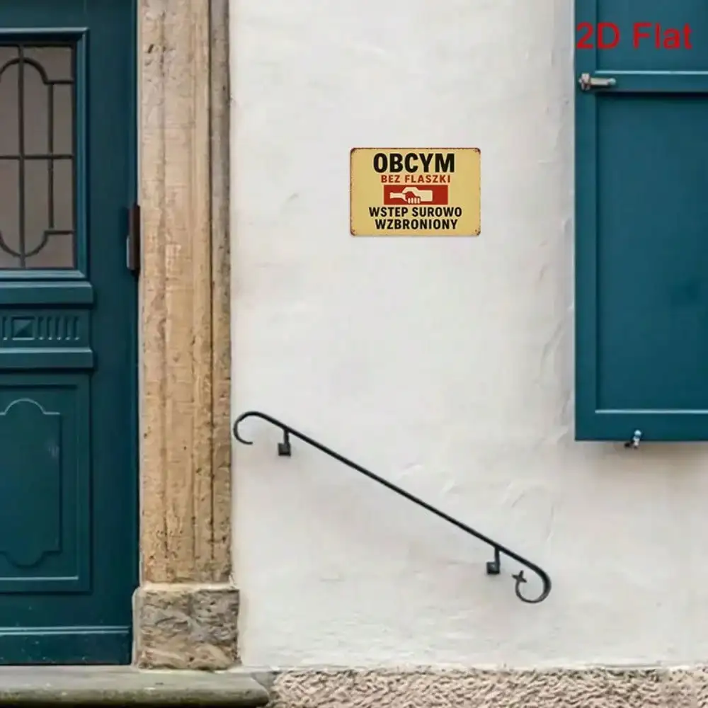 علامة حائط معدنية عتيقة مقاس 8 × 12 بوصة لوحة تحذيرية ريفية لتزيين المزرعة #3