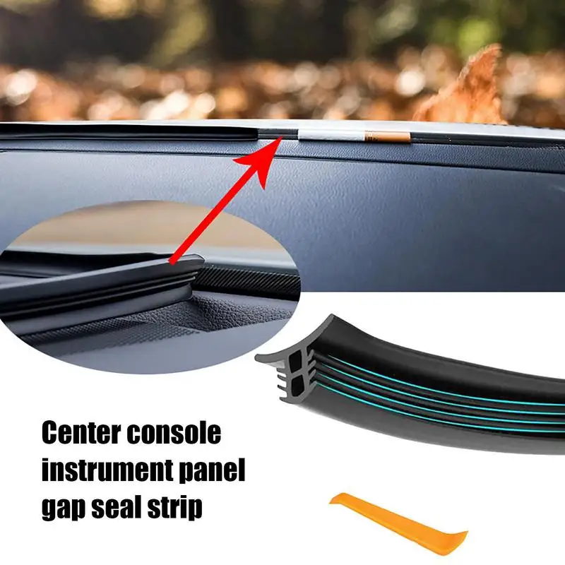 Seal Strip For Dashboard 63Inch High Elasticity Rubber Car Seal Stripe For Dashboard Auto Necessities For Minivan Racing Car Off