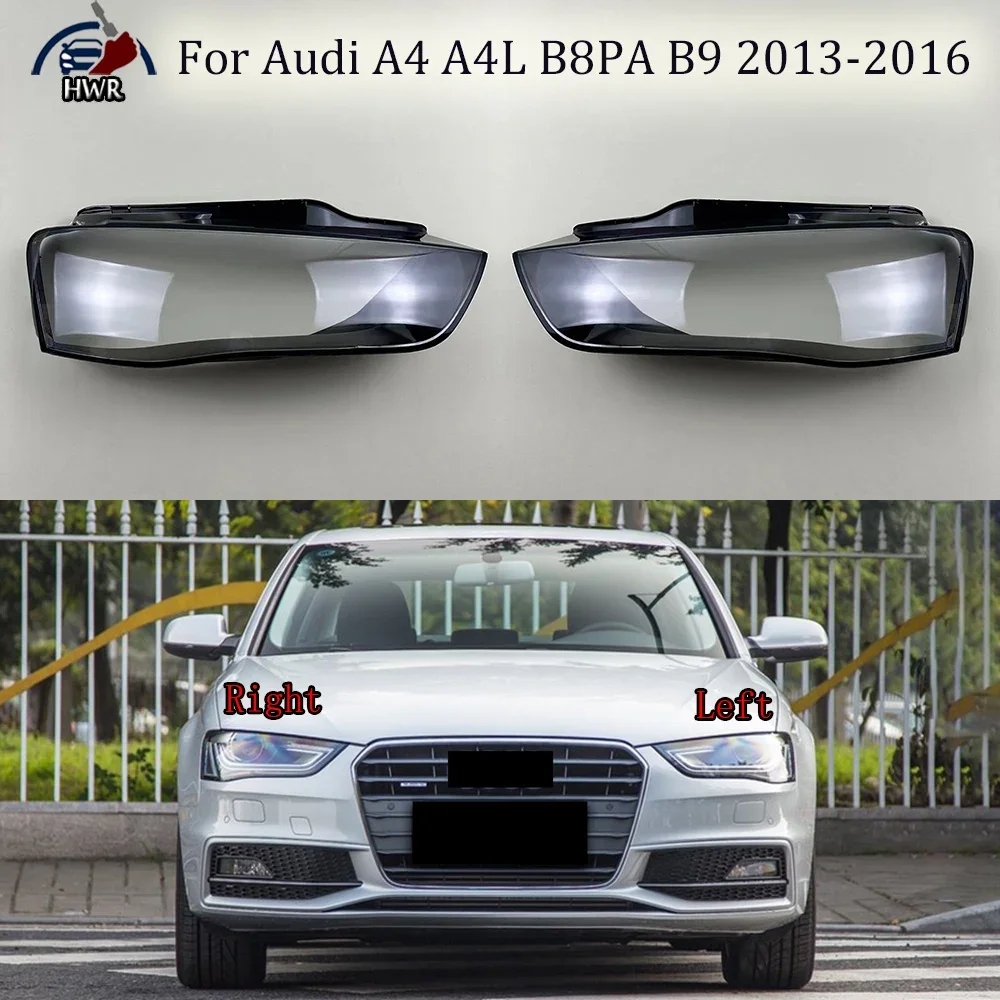 

Headlamp Cover Transparent Headlight Lens Plexiglass Replace Original Lampshade For Audi A4 A4L B8PA B9 2013 2014 2015 2016
