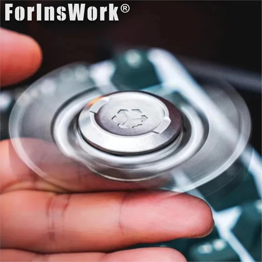 JUZHEN Lega di titanio Diapason etereo Fidget Spinner Sollievo dallo stress Giocattolo EDC Regalo di compleanno di Natale unico per il fidanzato