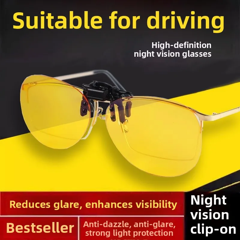 

Night Vision Polarized Sunglasses Driver Special Anti Fatigue Day Night Dual Use Myopia Clip M Model High Quali Glasses