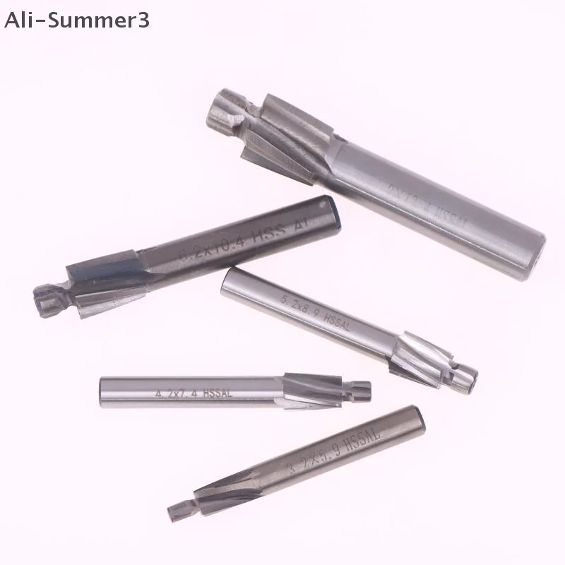 Fresa de extremo de avellanado HSS, herramientas de ranurado de M3-M8, fresa de avellanado, broca avellanada plana