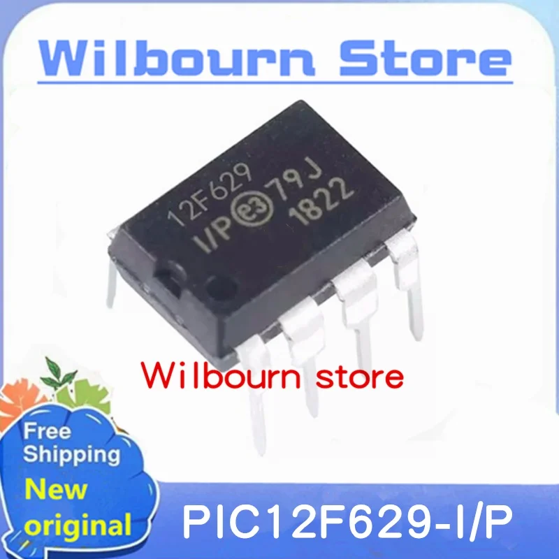 

100% НОВЫЙ 10 шт. ~ 50 шт./лот PIC12F629-I/P 12F629-I/P 12F629I/P PIC12F629 DIP-8
