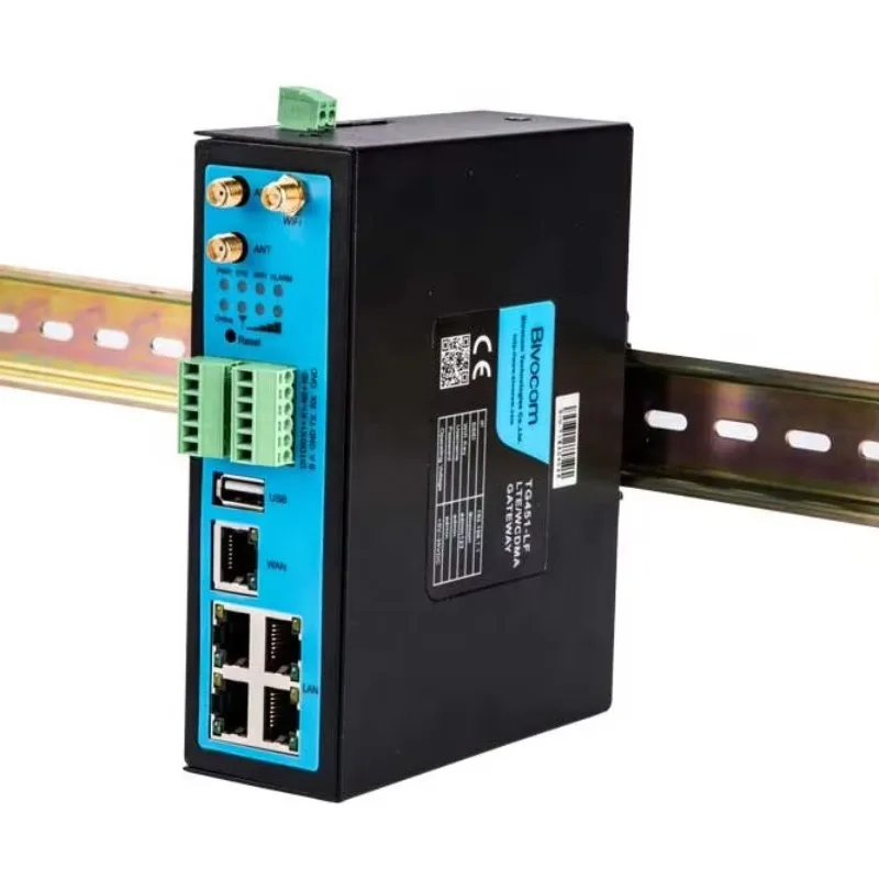 Industrial IoT Gateway Dual SIM Dual Module 4G Router LTE CAT 4 Modbus RTU/TCP MQTT C/C++ Programmable Certified Smart