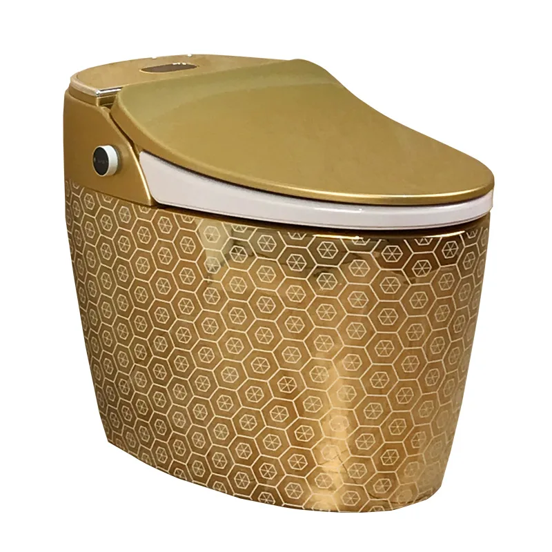Local tyrant gold smart toilet integrated color gold one-piece toilet titanium constant temperature automatic induction